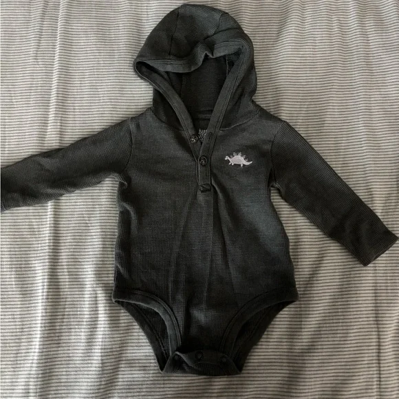 Gray and Green Dinosaur Baby Outfit Set - Picture 2 of 7